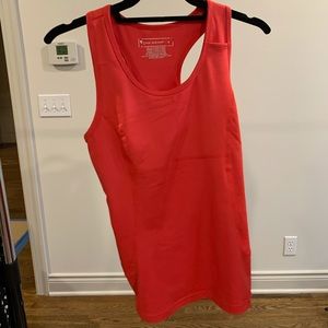 Red workout tank